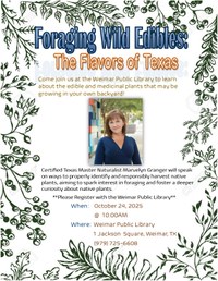 FOL Guest Speaker: "Forging Wild Edibles"