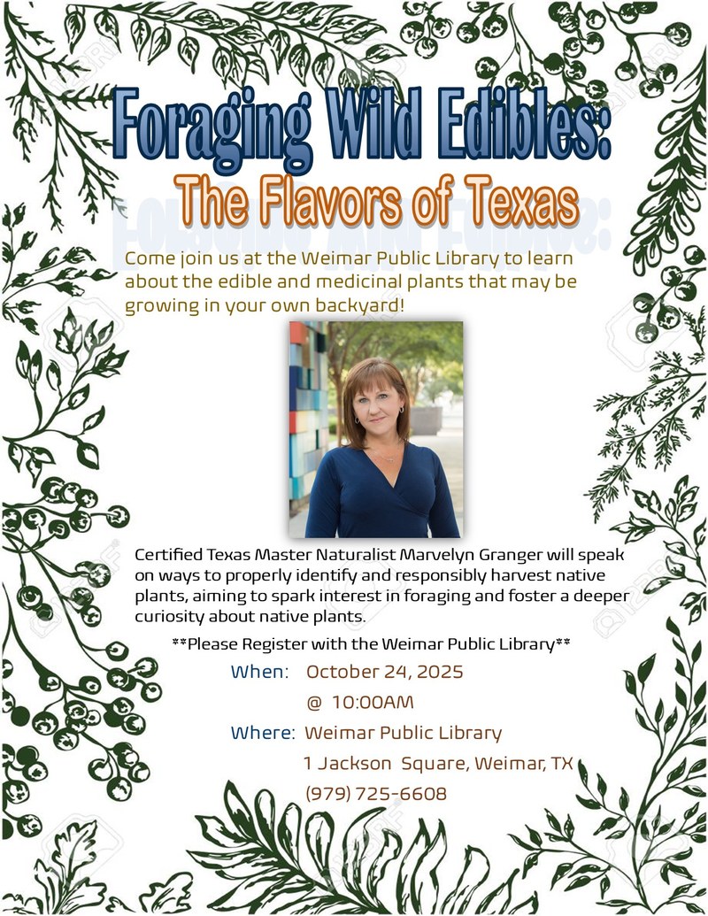 FOL Guest Speaker: "Forging Wild Edibles" FOL Guest Speaker: "Forging Wild Edibles"